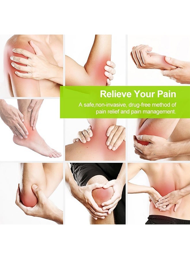 هاهاهاي جهاز تحفيز العضلات TENS و EMS المطور - جهاز علاج طبيعي منزلي بالنبضات الكهربائية قابل للشحن - مدلك الكتروني بـ 12 أوضاع و36 مستوى شدة لتخفيف آلام الظهر والرقبة واستشفاء العضلات قناة مزدوجة (يشمل 12 وسادة كهربائية) - Image 2