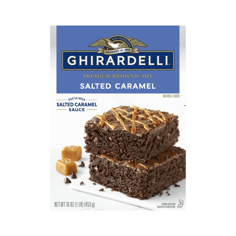 GHIRARDELLI خلطة براوني غيرارديللي بالكراميل المملح، 16 أونصة - Image 1