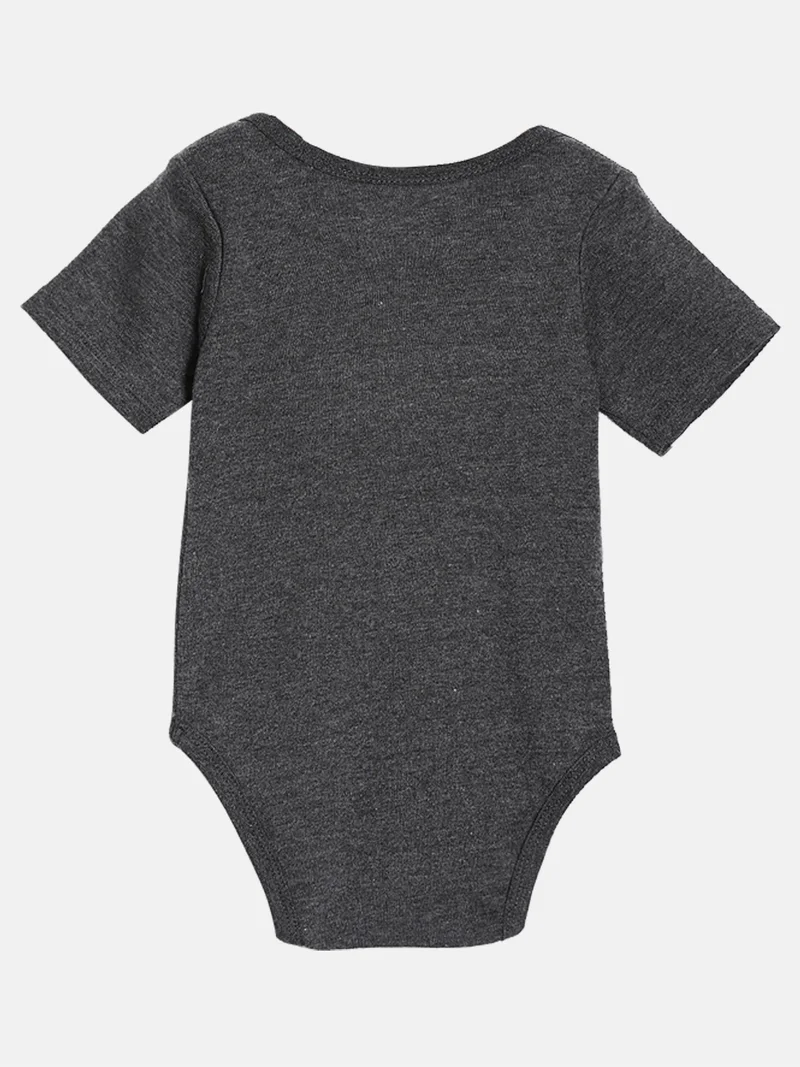 Broon Broon Infant Boys Black and Grey Printed Organic Cotton Bodysuit Pack of 2