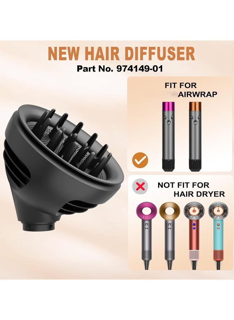Wave  Curl Diffuser, Two Airflow Modes for Defined Curls  Bouncy Waves, Compatible with HS01/HS05/HS08, Hair Diffuser Attachment to Enhances Texture  Controls Frizz - Image 2