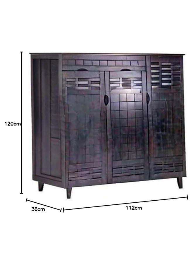 MAF furniture - Maf Shoe Cabinet With 5 Shelves, Shoes Rack Stand Shoe Shelf With 3 Doors Wood Storage Cabinet For Home Hallway Bedroom Living Room Maf-4702 - Image 1