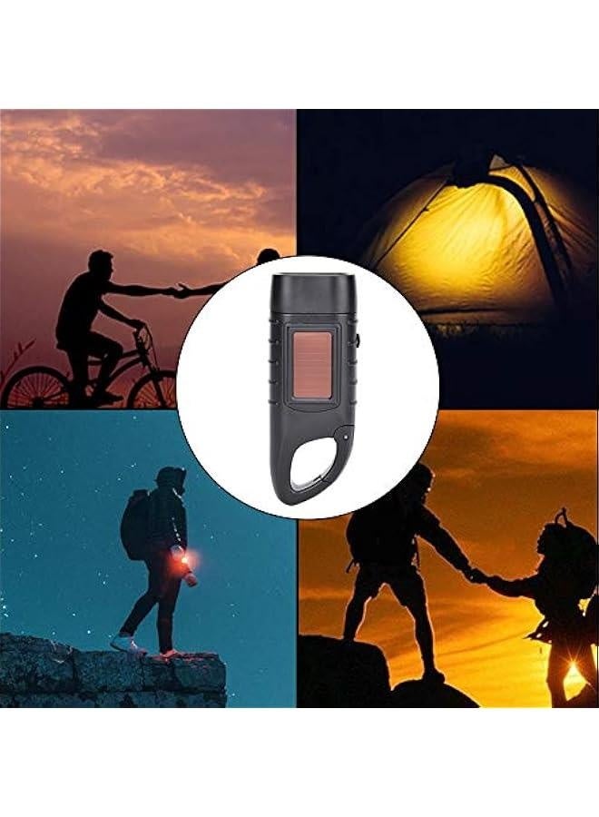 فلاشلايت يدوي بالطاقة الشمسية AT5503، مصباح طوارئ LED محمول من بلاستيك ABS، مناسب للتسلق والتخييم والسلامة في حالات الطقس الطارئة، مصباح طوارئ LED، فلاشلايت يدوي بالطاقة الشمسية.  - Image 2