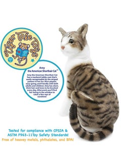 VIAHART Amy The American Shorthair Cat 14 Inch Stuffed Animal Plush By Tiger Tale Toys  - Image 4