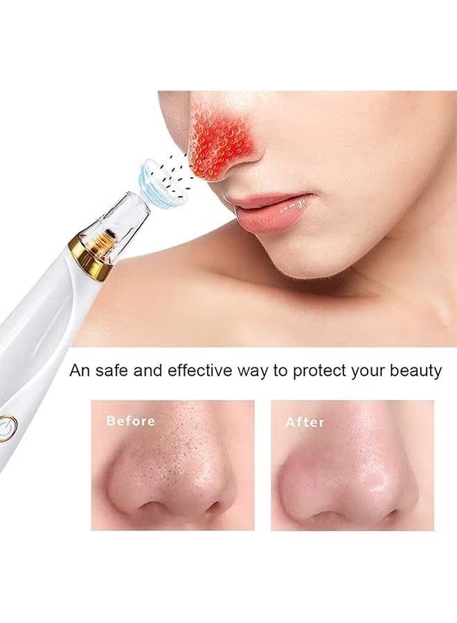 Blackhead Remover with 3 Probes, 3 Suction Power Electric Small Bubble Pore Cleanser, Facial Pore Cleaner Machine, Smooth Skin, Absorb Grease, Female Beauty, Electric Acne Extractor Tool for Adult - Image 3