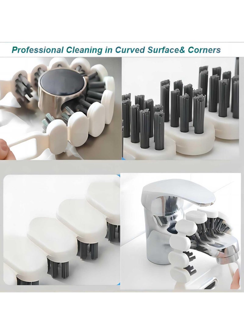 Excefore Crevice Cleaning Brush, 3 Pcs Multifunctional Cleaning Brush Tools, Hard Bristle Crevice Cleaning Brush, Crevice Cleaning Brushes for Household Use Bathroom Tiles Kitchen Practical and Durable - Image 2