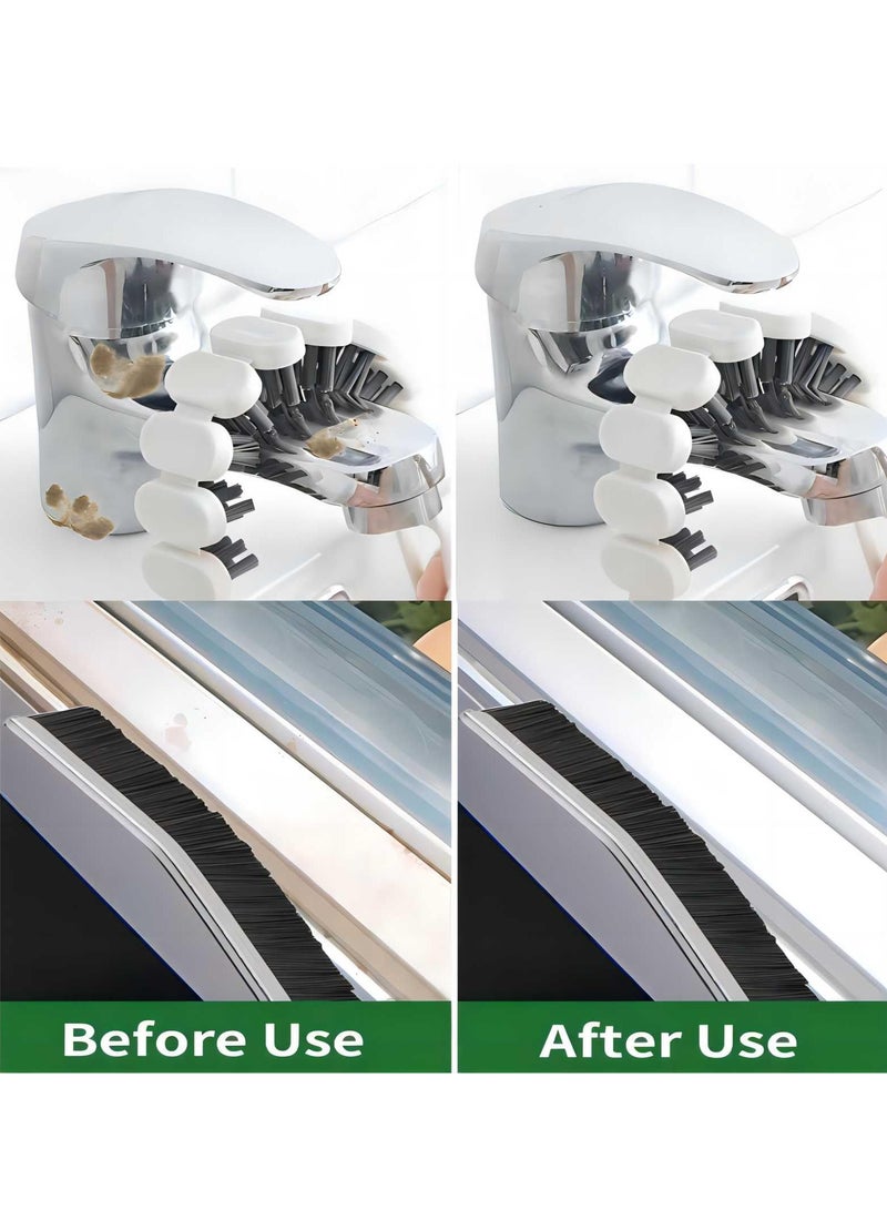 Excefore Crevice Cleaning Brush, 3 Pcs Multifunctional Cleaning Brush Tools, Hard Bristle Crevice Cleaning Brush, Crevice Cleaning Brushes for Household Use Bathroom Tiles Kitchen Practical and Durable - Image 4