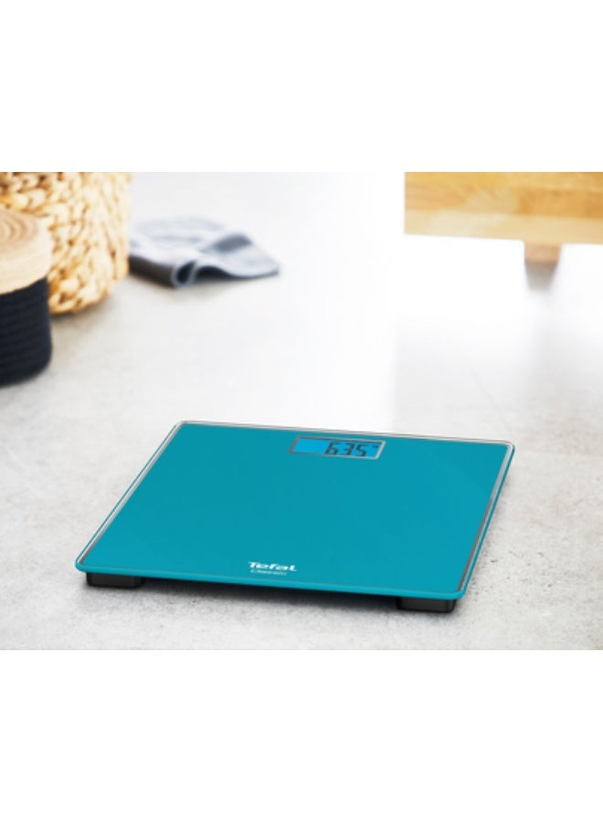 Tefal Classic Digital Bathroom Scale Up To 160 Kg Blue Tempered Glass Blue - Image 4