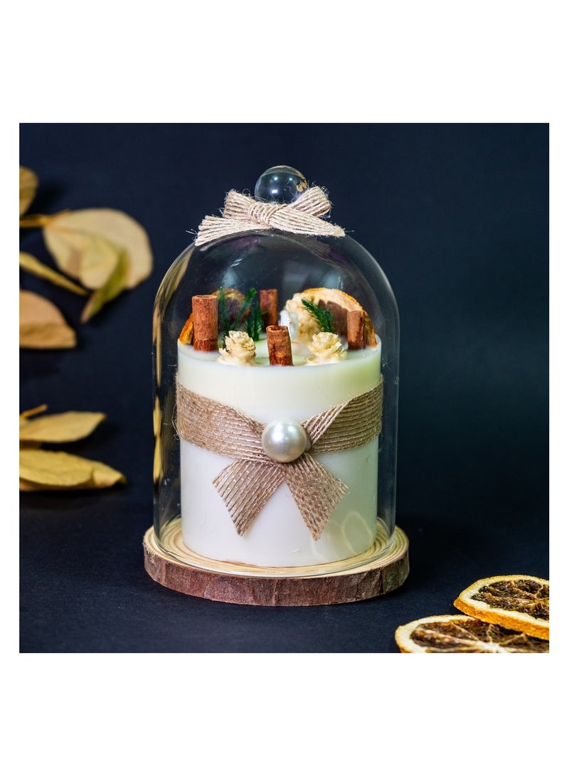   صوفيا طبيعة جرة زجاجية مقببة مع شمعة مصنوعة يدوياً - Image 1