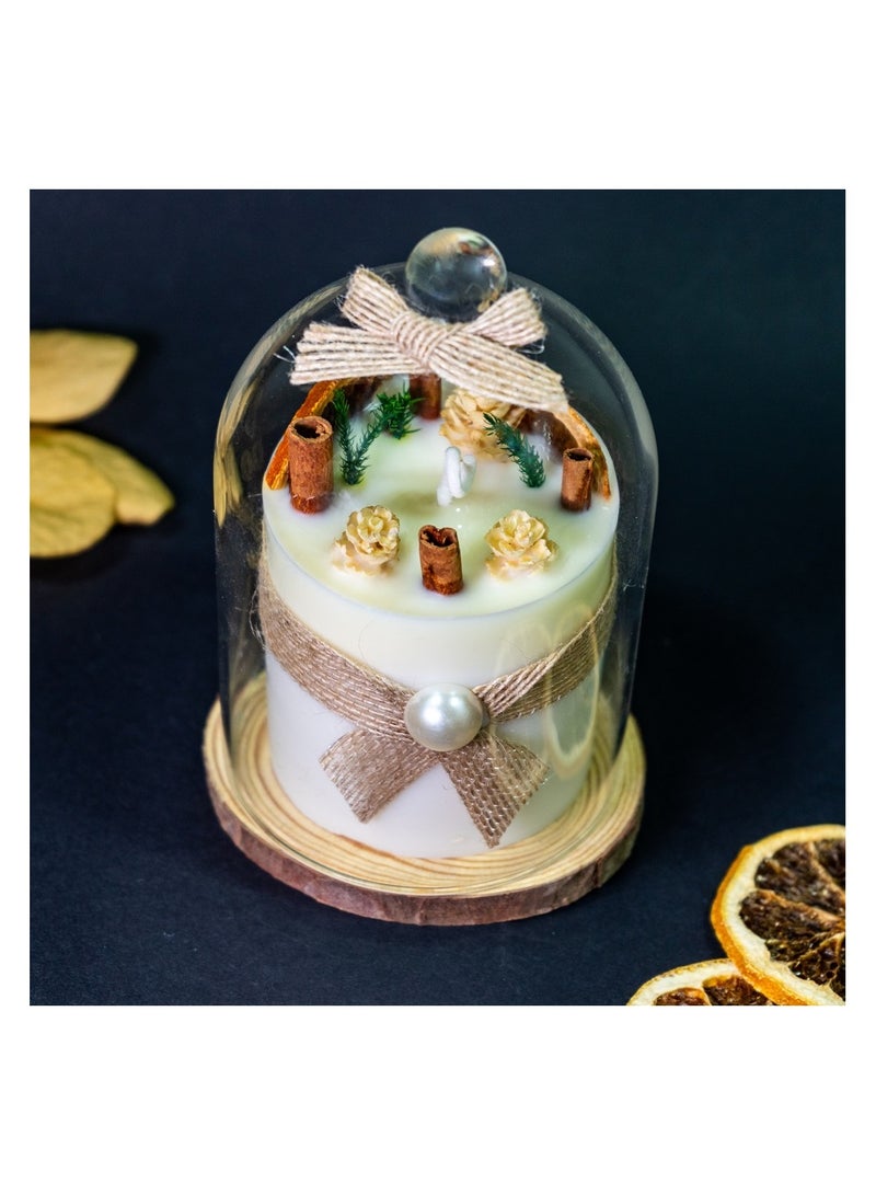   صوفيا طبيعة جرة زجاجية مقببة مع شمعة مصنوعة يدوياً - Image 2