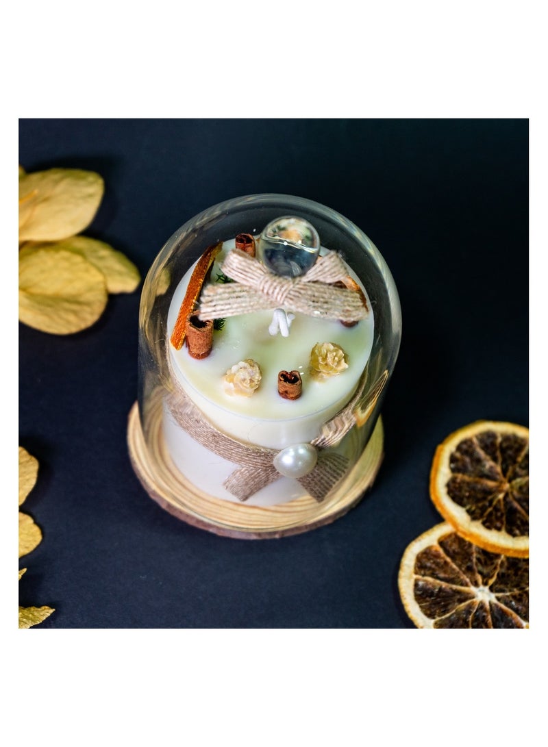   صوفيا طبيعة جرة زجاجية مقببة مع شمعة مصنوعة يدوياً - Image 3