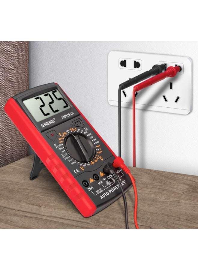 EHOME Multimeter,AC/DC Digital Display Multimeter High Accuracy Buzzing Overload Protection Voltmeter Ammeter(red and black) - Image 2