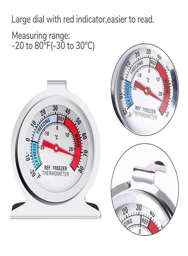 JOLLYSTYLE 3PCS Refrigerator Freezer Thermometer - Refrigerator/Freezer/Fridge Temperature Cooler - Classic Series Large Dial Thermometer (3) - Image 2