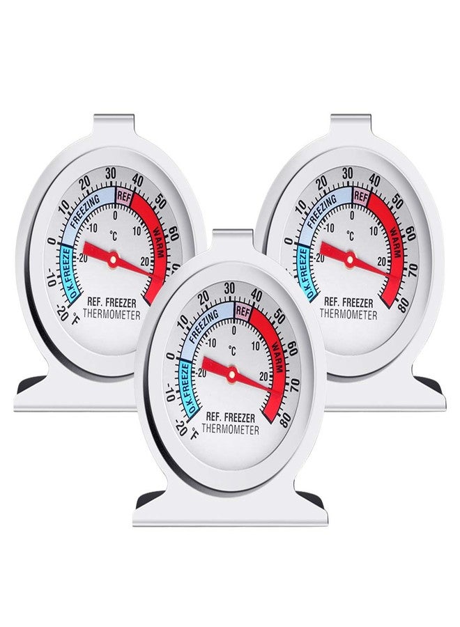 JOLLYSTYLE 3PCS Refrigerator Freezer Thermometer - Refrigerator/Freezer/Fridge Temperature Cooler - Classic Series Large Dial Thermometer (3) - Image 1