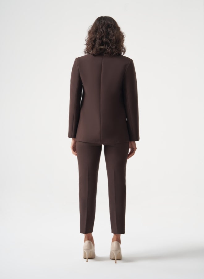 MIZALLE WOVEN DOUBLE-BREASTED JACKET - Image 3