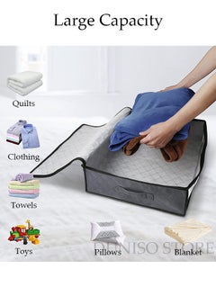 DUNISO 3 Pieces Foldable Fabric Closet Storage Organizer Foldable Closet Drawer Storage Box With Clear Window Home Wear-resistant Storage Box Fabric Cubby Storage Basket Cube Storage Bin for Clothes  - Image 5
