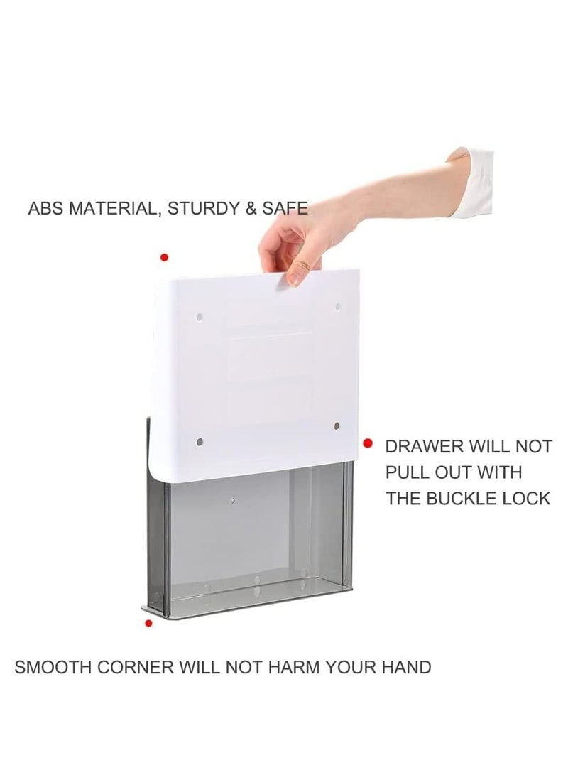 Loquat 2 Pack Self-Adhesive Under Desk Drawer Organizers, Hidden Slide-Out Storage, for Office/Home, Stick-On Mount - Image 5