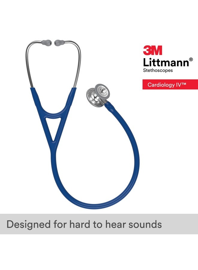 ثري أم ليتمان سماعة الطبيب التشخيصية 3M™ Littmann® Littmann® Cardiology® IV™، سماعة طبية تشخيصية، 69 سم، (أزرق داكن 6154)  - Image 2