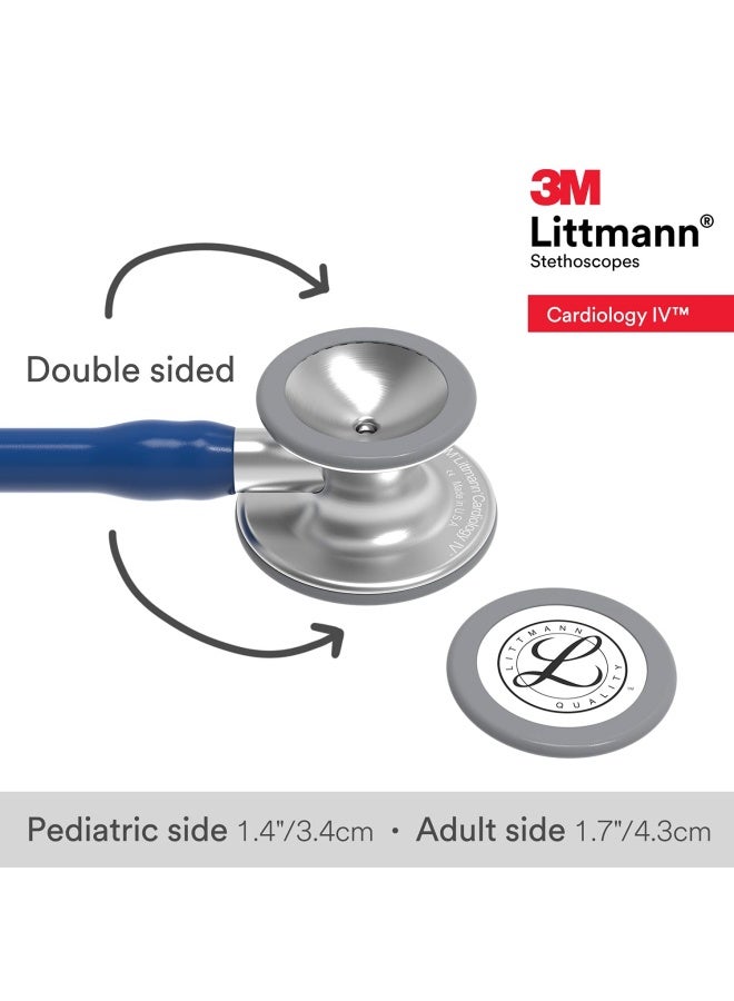 ثري أم ليتمان سماعة الطبيب التشخيصية 3M™ Littmann® Littmann® Cardiology® IV™، سماعة طبية تشخيصية، 69 سم، (أزرق داكن 6154)  - Image 3