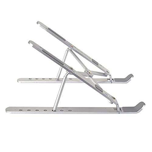 SAISAMARTH 7 Angle Aluminum MultiFunctional Laptop Stand Adjustable Computer Stand Portable Tablet Stand Foldable Desktop Holder Compatible with MacBook Laptop Silver Color - Image 3