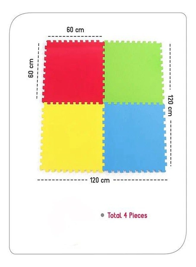 Reexplore Interlocking EVA Foam Anti Skid Waterproof Baby Play Mat | Activity Mat for Kids & Adults| for Home, School & Playground | Durable & Easy Storage | Multicolor |Each Tile Size 2 x 2 Ft | 24 x 24 inch | (Covers 16 Sq. Ft.) - Pack of 4 - Image 3