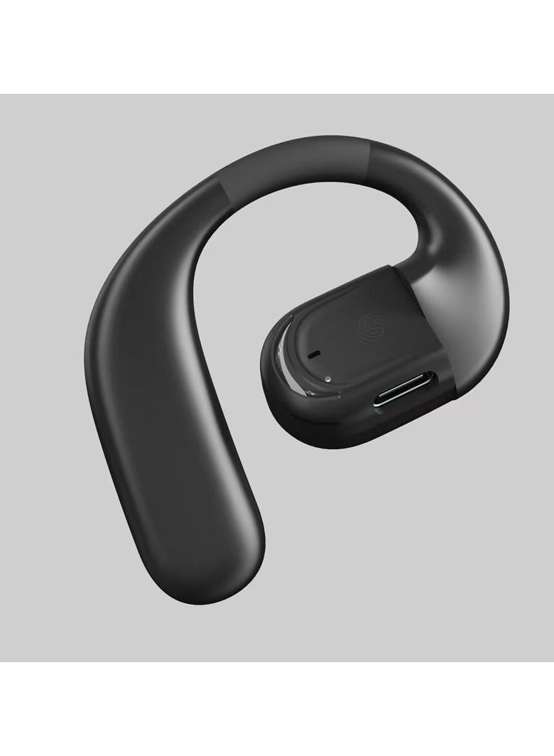 Neutral YJ78 Ear Hanging True Wireless Bluetooth 5.4 Earphones Low Latency Fast Charging IP54 Waterproof Black - Image 1