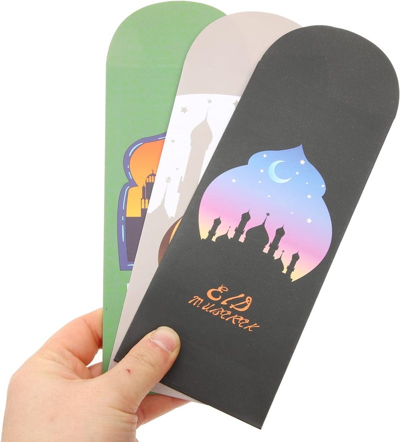 woobles 18Pcs Eid Money Envelopes Eid Mubarak Envelopes for Cash Ramadan Gift Card Holders for Muslim Party Supplies As Shown1 - Image 4