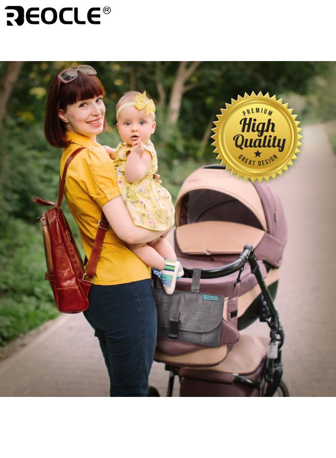 REOCLE Baby's Portable Diaper Changing Pad with Wipes Pocket and Smart Design Travel Changing Mat with Compact Fold for Infant On the Go Care - Image 2