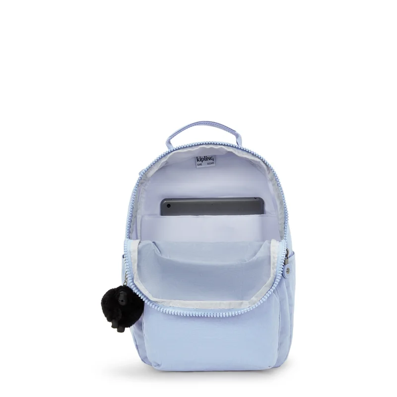 kipling Seoul S Small Female Backpack (With Tablet Compartment) - Cloudy Sky Blue