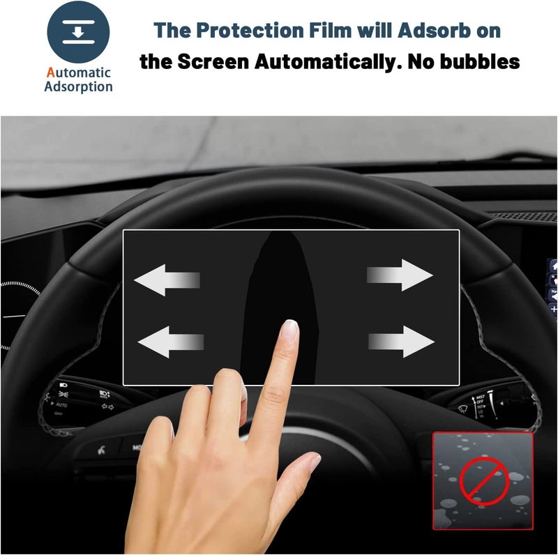 RUIYA حماية شاشة روييا 2025 هيونداي إيلانتر لملحقات هيونداي إيلانتر 2PCS زجاج مقسى 9HD متوافق مع هيونداي إيلانتر SE/SEL/Limited/N Line من 2021-2025 (10.25" GPS وغطاء لوحة القيادة) - Image 4