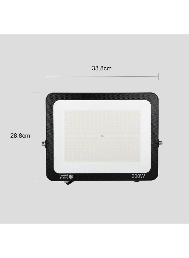 TOEFL Outdoor floodlight, yellow light, 200W - thanks to advanced LED chips that provide strong and uniform illumination - Image 3