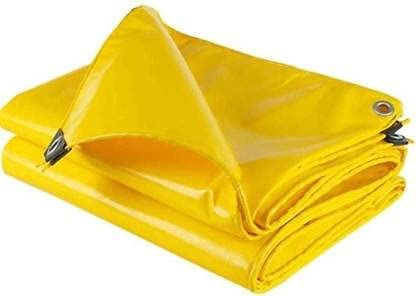 Sitaram Traders 12Ft X 12Ft Yellow Heavy Duty Tarpaulin Tirpal Tadpatri Tharpai Thadika Extra Strong Eyelets UV Resistant 100 Waterproof Virgin 6 Layer MLCL 3D Rib Technology1 No  - Image 3