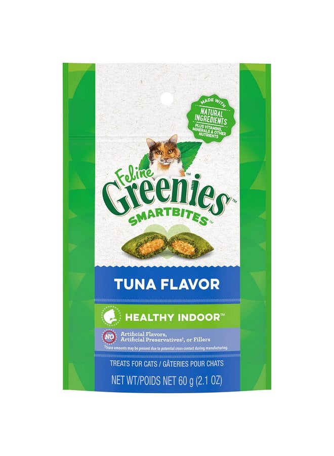 جرينيز مكافآت صحية طبيعية للقطط من FELINE GREENIES SMARTBITES، بنكهة التونة، عبوة 2.1 أونصة - Image 1
