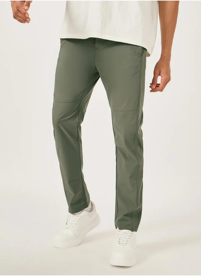 فورت كولينز Solid Drawstring Waist Regular Fit Pants