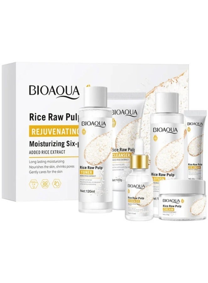 BIOAQUA Rice Raw Pulp Rejuvenating Moisturizing Six Piece - Image 4