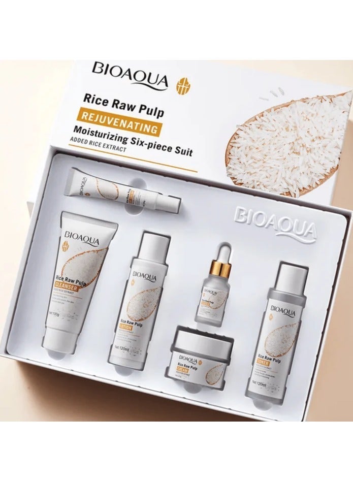 BIOAQUA Rice Raw Pulp Rejuvenating Moisturizing Six Piece - Image 3
