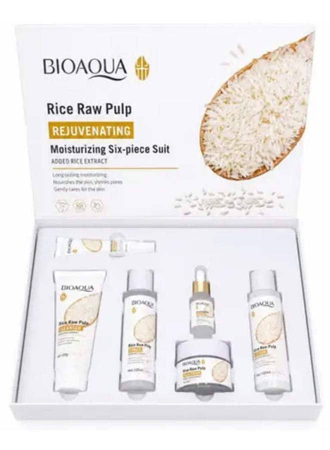 BIOAQUA Rice Raw Pulp Rejuvenating Moisturizing Six Piece - Image 2