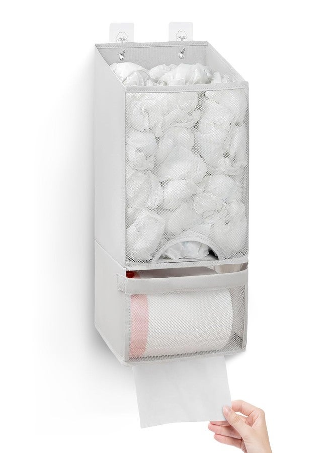 HOUSE AGAIN Plastic Bag Holder-Extra Large Bag Saver Dispenser Wall Mount Organizer Grocery Trash Roll Bag Holder Dispenser-Daily Storage Solution for Kitchen/Bathroom/Laundry/in-Home Recycling Bins - Image 1
