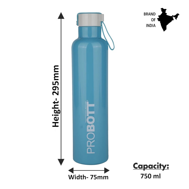 PROBOTT Probott Bang 750 ml Thermosteel Vacuum Insulated Double Walled Flask, Stainless Steel Water Bottle, Light Blue | Screw Cap | Hot and Cold | LeakProof | Water, Tea, Coffee, Gym, College, Office, Travel  - Image 5