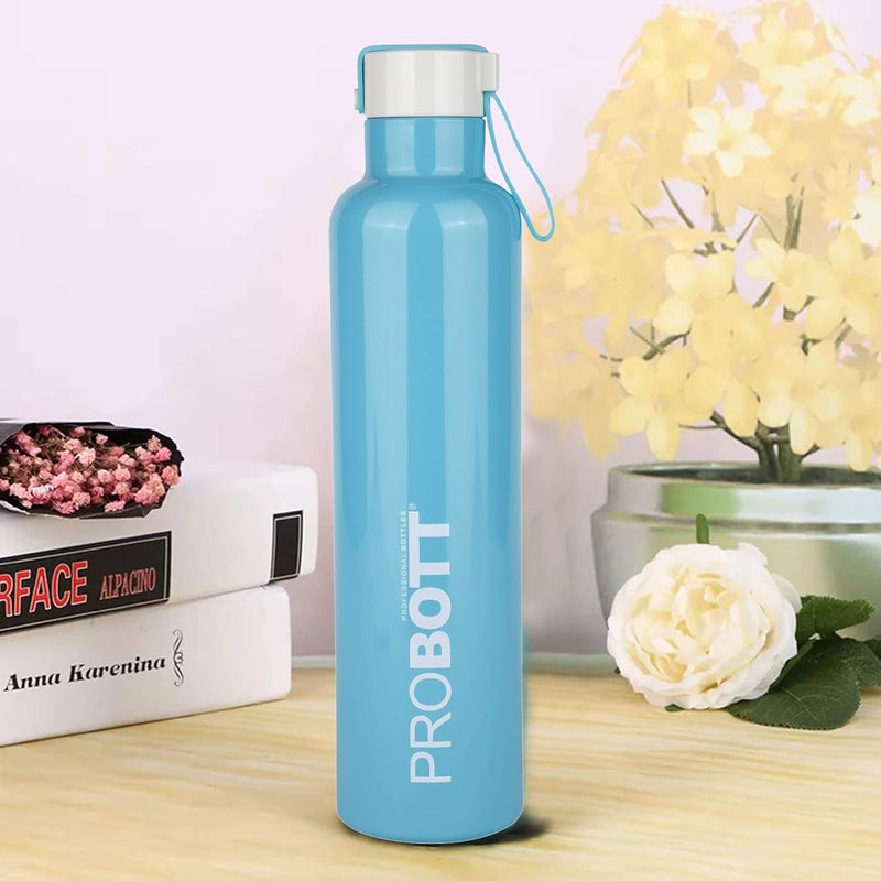 PROBOTT Probott Bang 750 ml Thermosteel Vacuum Insulated Double Walled Flask, Stainless Steel Water Bottle, Light Blue | Screw Cap | Hot and Cold | LeakProof | Water, Tea, Coffee, Gym, College, Office, Travel  - Image 3