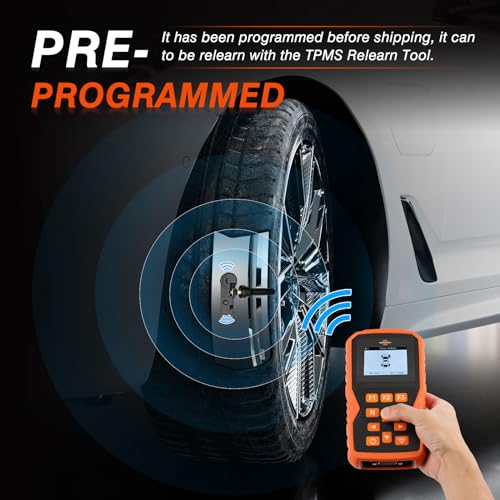ISINFLASH TPMS Sensor, 433MHz Tire Pressure Sensors Compatible with Chrysler Jeep Wrangler JK Dodge Ram Charger Replace 56029398AB 68142397AA 68241067AA 68241067AB 4 PCS - Image 5
