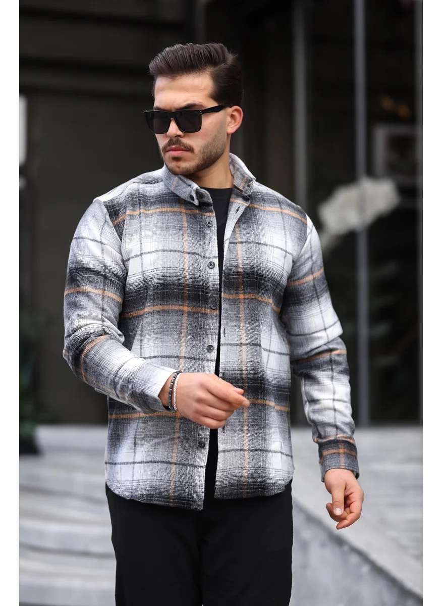 ميرون White Black Checkered Regular Fit Lumberjack Shirt - 2449