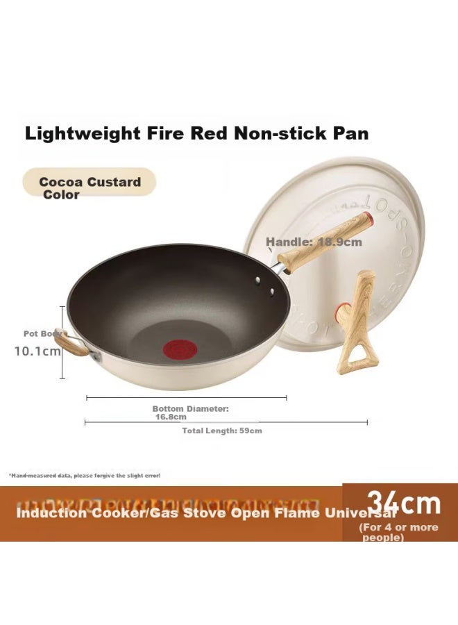 Supor Non-stick Stir Fry Pan With Red Dot, Lightweight And Durable Cooking Pan For Less Oil Suitable For Induction Cooker And Gas Stove Pc34ql1 - Image 1