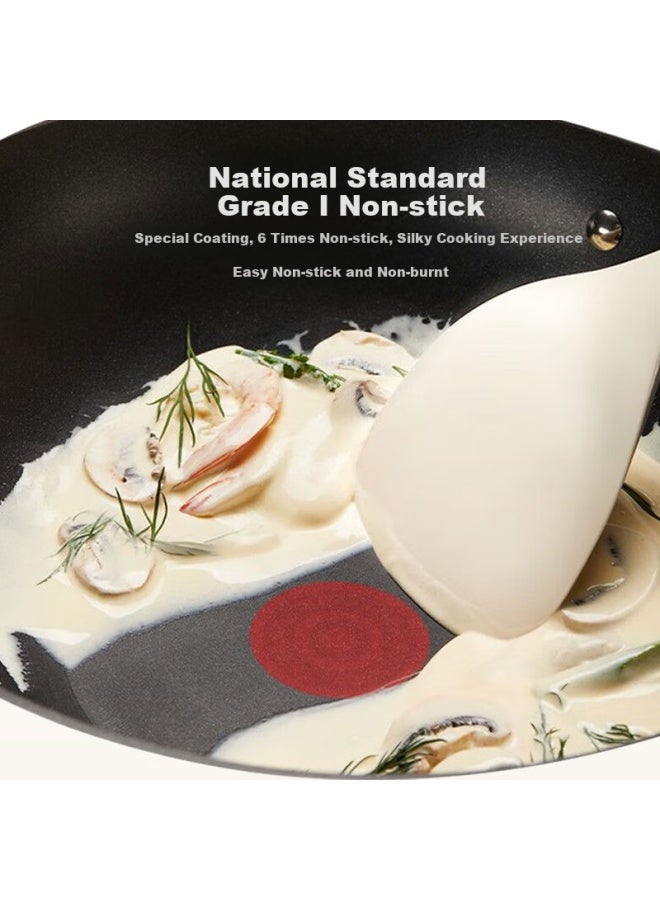 Supor Non-stick Stir Fry Pan With Red Dot, Lightweight And Durable Cooking Pan For Less Oil Suitable For Induction Cooker And Gas Stove Pc34ql1 - Image 2