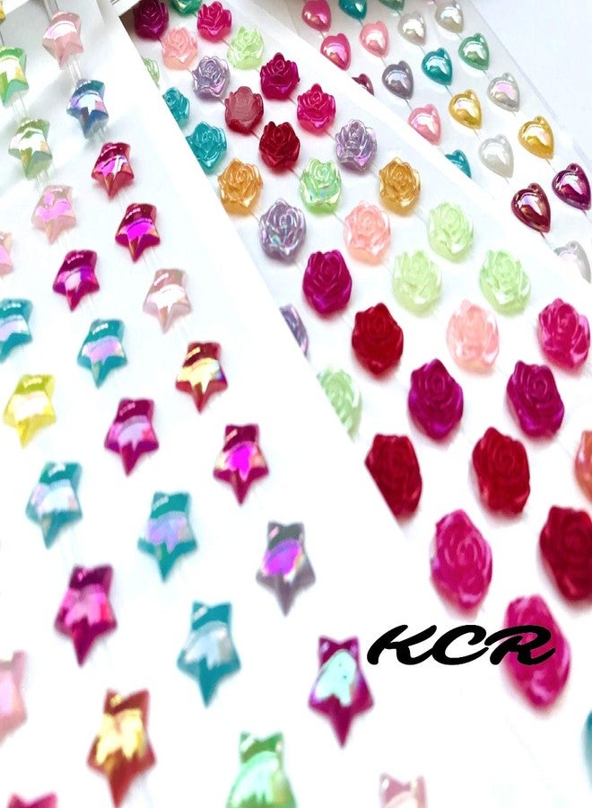 KCR Crystal Star, Heart & Flower Shape Self Adhesive Stone Stickers for Children for Art & Craft(Set of 3) - Image 5
