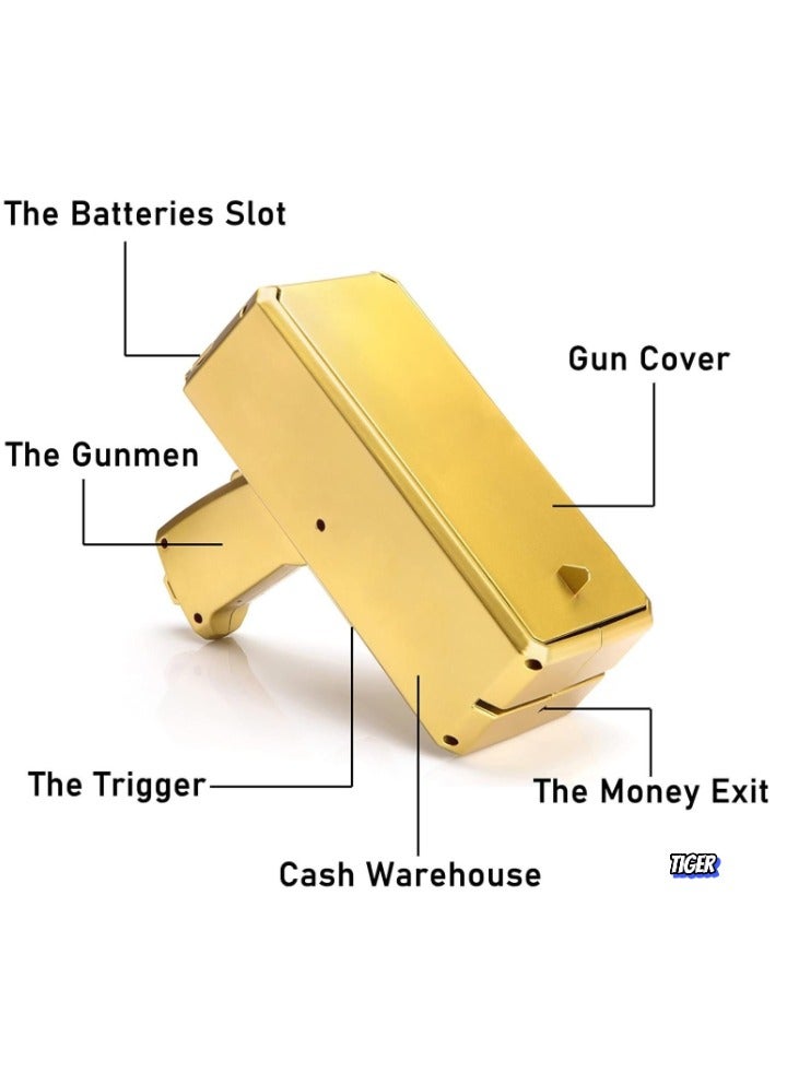 TIGER Money Gun, Handheld Spray Cash Gun for Parties, Games, Movies – Fun Paper Toy for Celebrations, Events, and Entertainment – Perfect for Themed Parties, Photoshoots, and Fun Activities – Add Excitement to Any Occasion! - Image 5