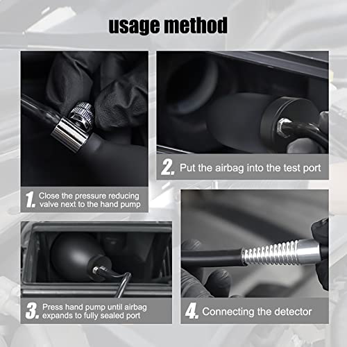 OBDMONSTER Universal Quick Intake Adapter with Heavy-Duty Sealed Expandable Bladder,12V Vehicle Fuel Leak Detector for Pipes & Exhaust Systems, Bladder Adapter Automotive Leak Diagnostic Tester - Image 4