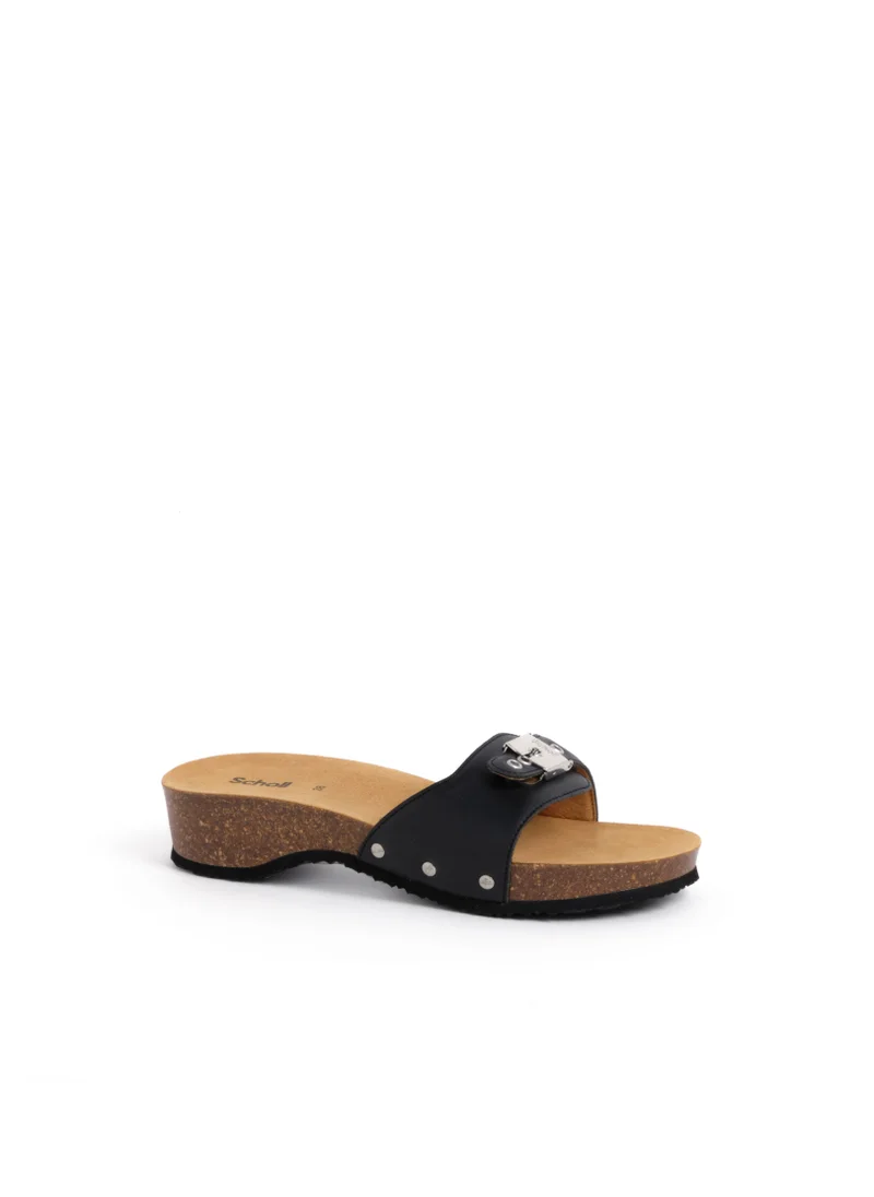 شول MULES BLACK PESCURA HEEL CORK