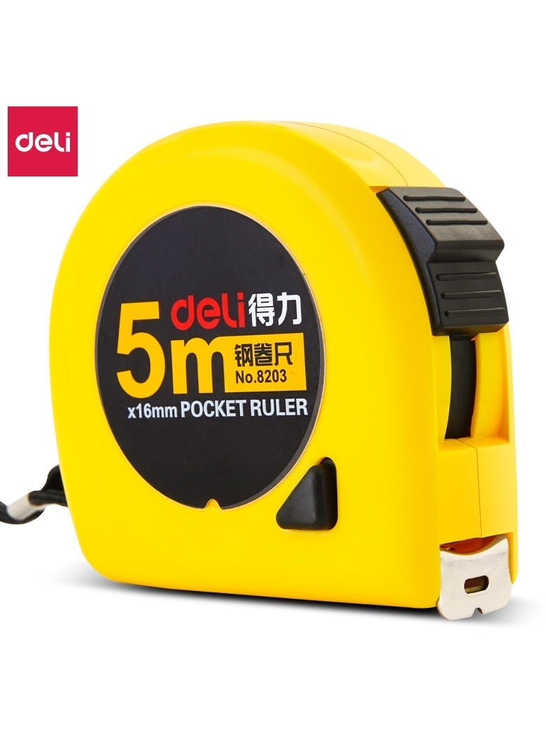 ديلي شريط قياس Deli 8203 بطول 5 أمتار - جراب ABS مقاوم للصدمات - Image 1
