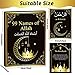 Wiooffen 99 Names of Allah Flashcards Quran Verses Asma UI Husna Cards Eid Al Adha Learning Cards in Arabic and English Eid or Ramadan Gifts for Family Friends 5731 Inches - Image 2