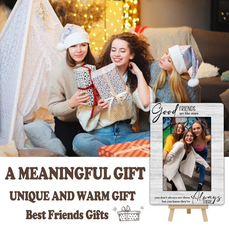 OXRUN Best Friends Picture Frame Gift, BFF Gifts Wooden Photo Frame with Easel, Display Photo Insert, 4x6 Picture Frame for Tabletop Display - A12 - Image 5